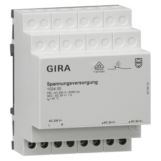 Gira 102400 Spannungsversorgung AC 24 V 1 A REG Zubehör