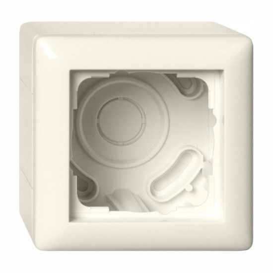 Gira 106101 Aufputzgehäuse 1-fach + Rahmen Standard 55 Cremeweiß