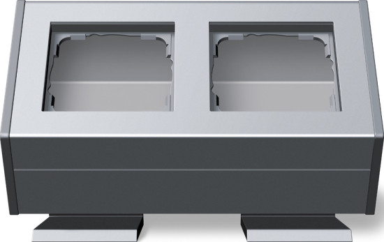 Gira 119226 Profil 2-fach Befestigungswinkel Profil 55 Aluminium