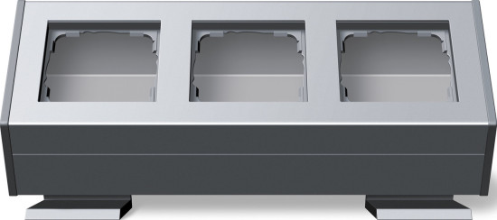 Gira 119326 Profil 3-fach Befestigungswinkel Profil 55 Aluminium