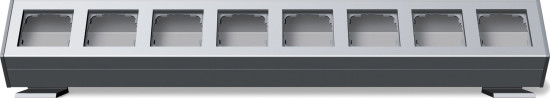 Gira 119826 Profil 8-fach Befestigungswinkel Profil 55 Aluminium