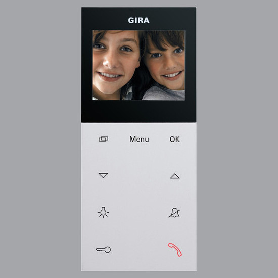 Gira 123927 Wohnungsstation Video AP Plus System 55 Reinweiß m