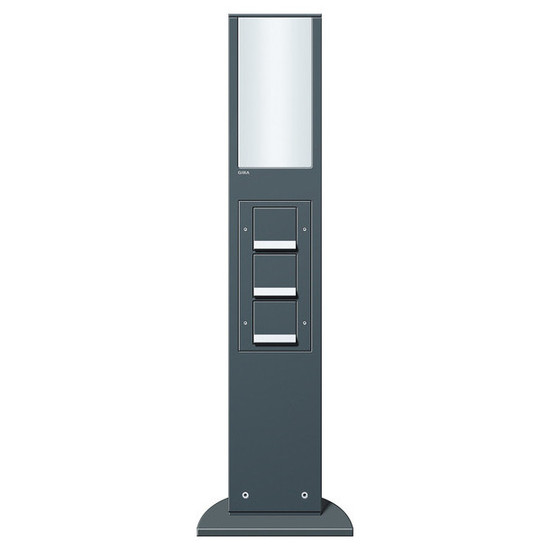 Gira 134228 E-Säule Licht + 3x SCHUKO SP 769 mm Gira Energiesäule Anthrazit