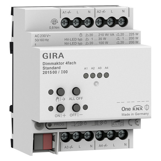Gira 201500 Dimmaktor 4-fach Std OneKNX REG