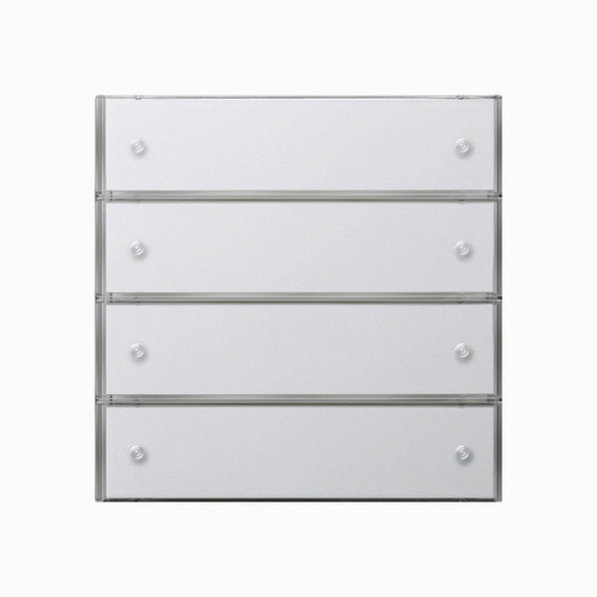 Gira 2034112 Tastsensensor 3 Komfort 4-fach KNX Flächenschalter Reinweiß