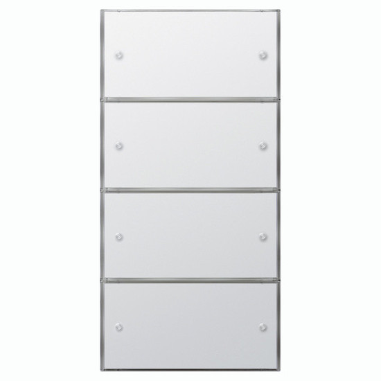 Gira 2035112 Tastsensensor 3 Komfort 4-fach (2+2) KNX Flächenschalter Reinweiß