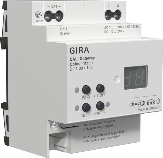 Gira 211100 DALI Gateway Colour 1-fach REG KNX Secure