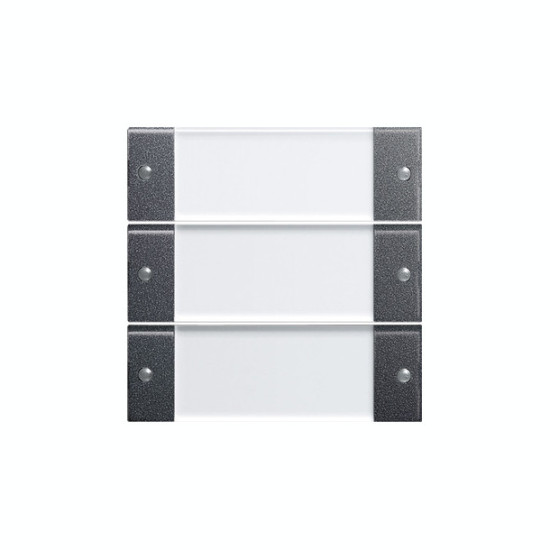 Gira 213328 Wippenset 3-fach Beschriftungsfeld System 55 Klar/Anthrazit