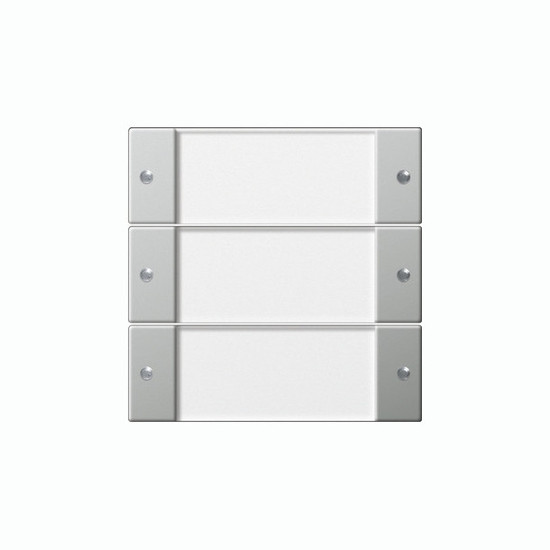 Gira 2133600 Wippenset 3-fach Beschriftungsfeld System 55 Klar/Edelstahl