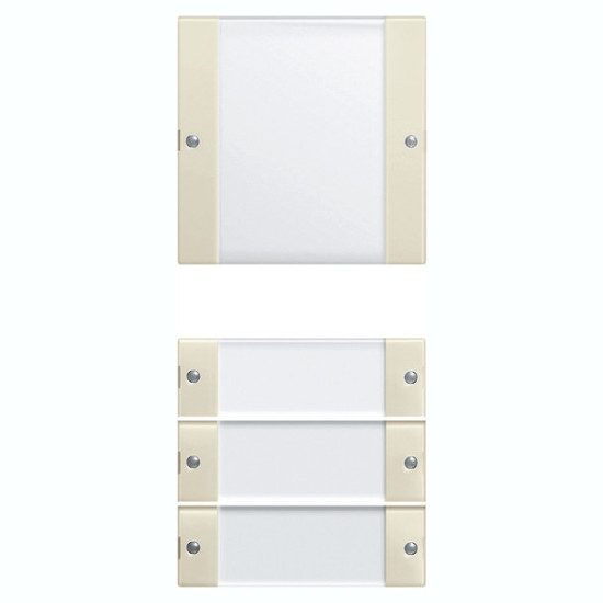 Gira 213401 Wippenset 4-fach (1+3) Beschriftungsfeld System 55 Klar/Cremeweiß