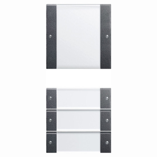 Gira 213428 Wippenset 4-fach (1+3) Beschriftungsfeld System 55 Klar/Anthrazit