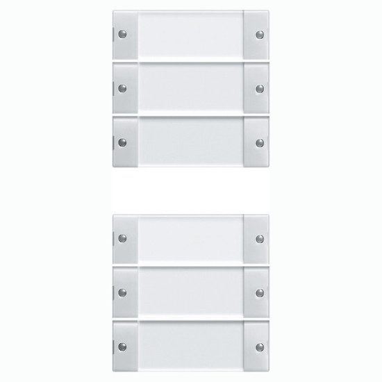 Gira 213603 Wippenset 6-fach (3+3) Beschriftungsfeld System 55 Klar/Reinweiß