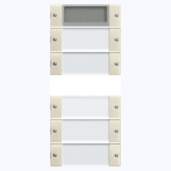 Gira 214501 Wippenset 5-fach Plus (2+3) Beschriftungsfeld System 55 Klar/Cremeweiß