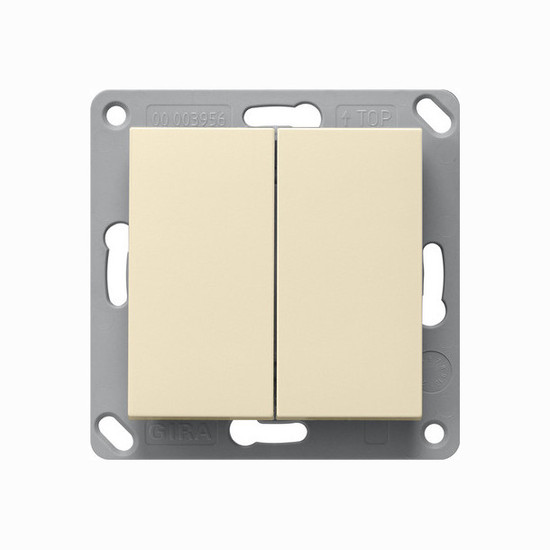 Gira 242201 EnOcean Funk Wandsender 2-fach System 55 Cremeweiß