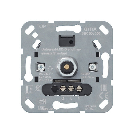 Gira 245000 S3000 Uni-LED-DrehdimmEinsatz Standard Einsatz