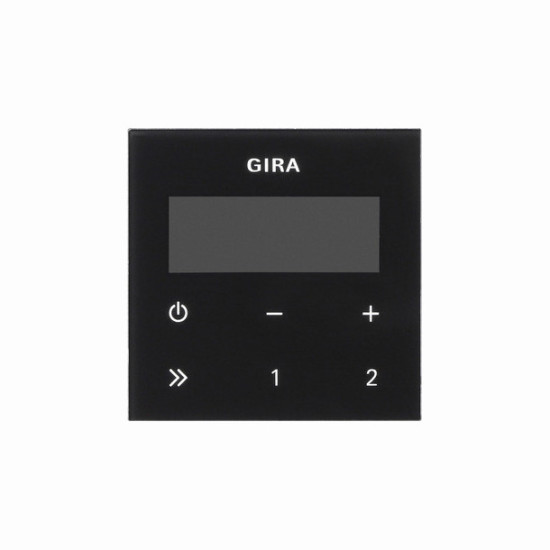 Gira 248005 BedienAufsatz UP-Radio RDS System 55 Schwarzglasoptik