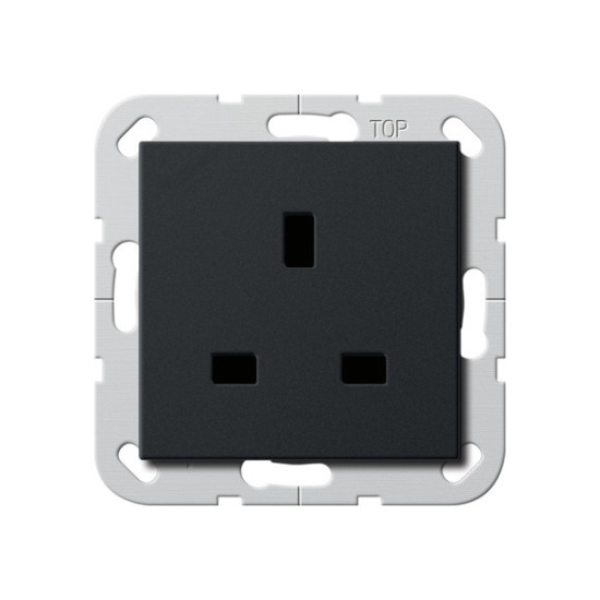 Gira 2776005 Steckdose BS 13 A SH System 55 Schwarz m