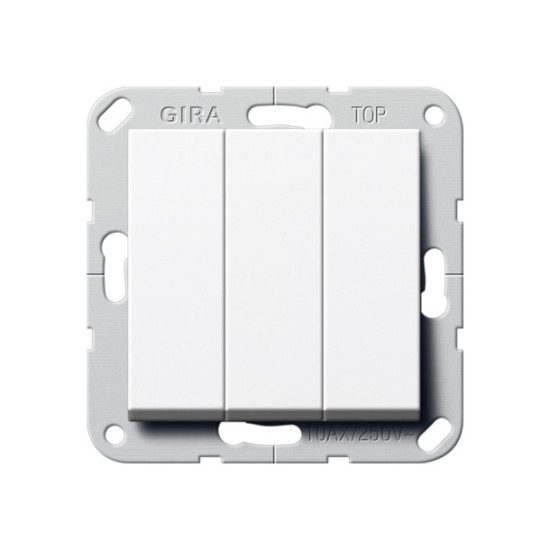 Gira 283003 Wippschalter BS 3-fach Aus System 55 Reinweiß