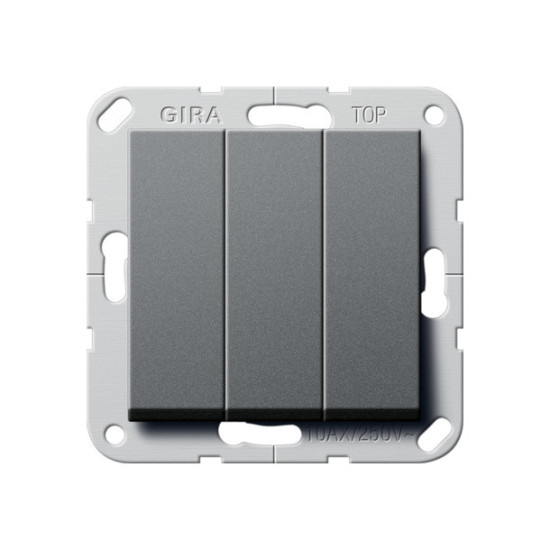 Gira 283228 Wippschalter 3-fach Wechselsch. System 55 Anthrazit