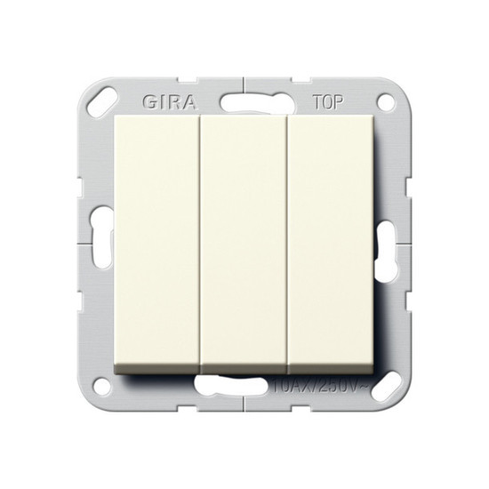 Gira 284401 Wipptaster BS 3-fach Schließer System 55 Cremeweiß