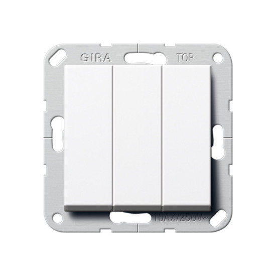 Gira 284403 Wipptaster BS 3-fach Schließer System 55 Reinweiß