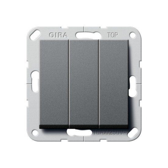Gira 284428 Wipptaster BS 3-fach Schließer System 55 Anthrazit