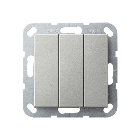 Gira 2844600 Wipptaster BS 3-fach Schließer System 55 Edelstahl(lack.)