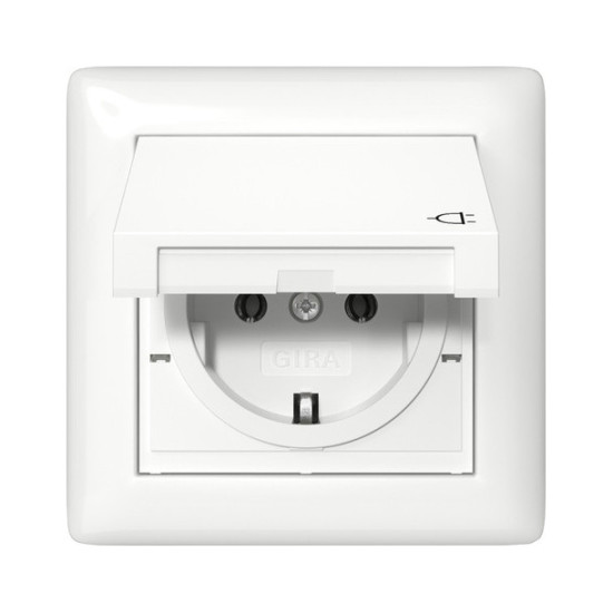 Gira 415703 SCHUKO-Steckdose KD + Set IP44 + Rahmen 1-fach Standard 55 Reinweiß
