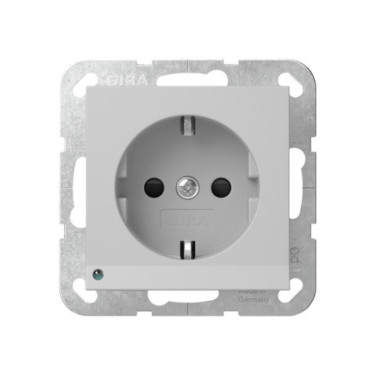 Gira 4170015 SCHUKO-Steckdose LED-Leuchte + SP System 55 Grau m