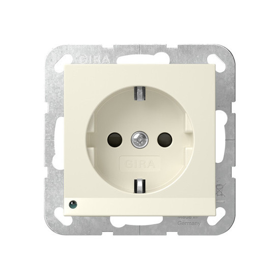 Gira 417001 SCHUKO-Steckdose LED-Leuchte + SP System 55 Cremeweiß