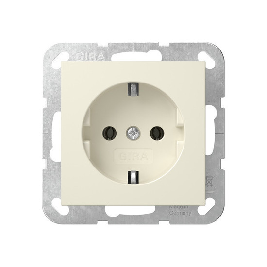 Gira 418001 SCHUKO-Steckdose Schraubklemmen System 55 Cremeweiß