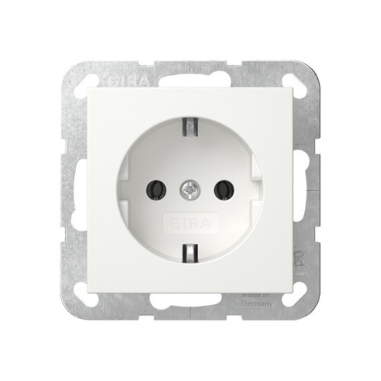 Gira 418003 SCHUKO-Steckdose Schraubklemmen System 55 Reinweiß
