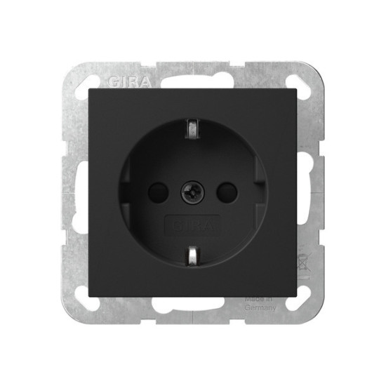 Gira 4183005 SCHUKO-Steckdose SP Schraubklemmen System 55 Schwarz m
