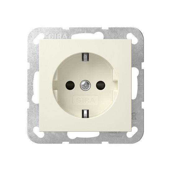 Gira 418301 SCHUKO-Steckdose SP Schraubklemmen System 55 Cremeweiß