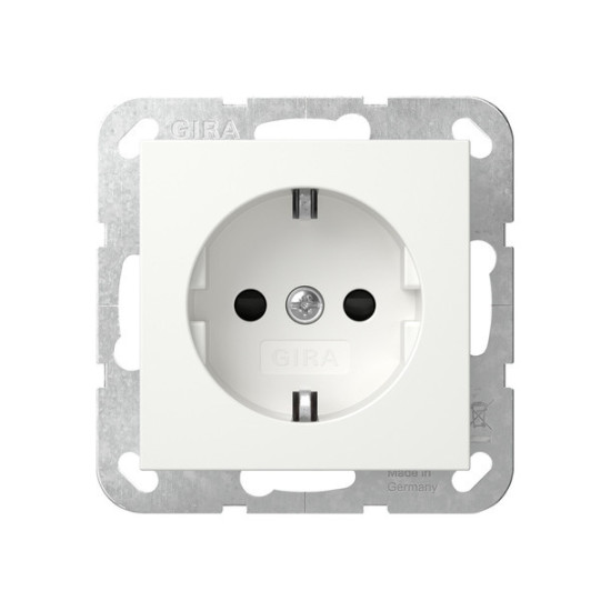 Gira 418327 SCHUKO-Steckdose SP Schraubklemmen System 55 Reinweiß m