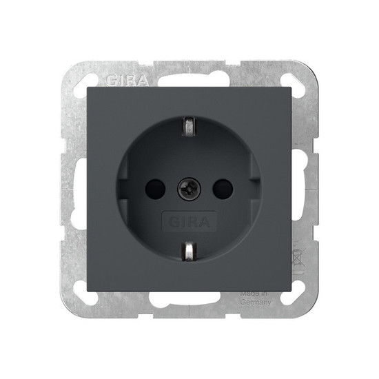 Gira 418328 SCHUKO-Steckdose SP Schraubklemmen System 55 Anthrazit