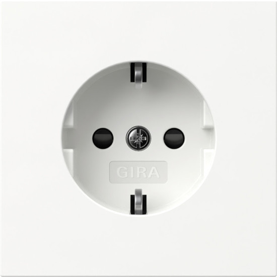 Gira 418370 SCHUKO-Steckdose SP Schraubklemmen Flächenschalter Reinweiß