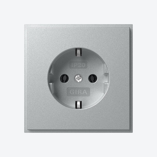 Gira 418865 SCHUKO-Steckdose (IP20) Gira TX_44 F Alu