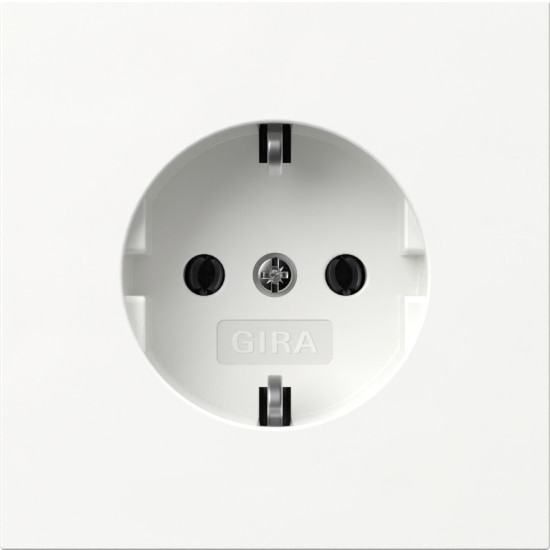 Gira 418870 SCHUKO-Steckdose Flächenschalter Reinweiß