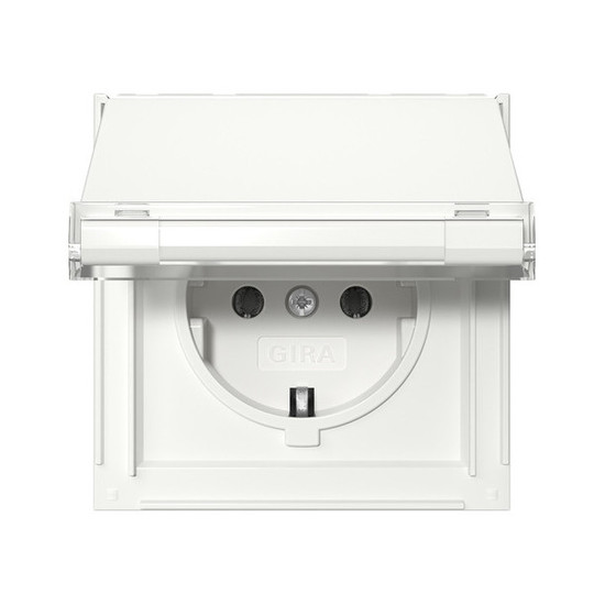 Gira 441066 SCHUKO-Steckdose KD + Beschriftungsfeld Gira TX_44 Reinweiß