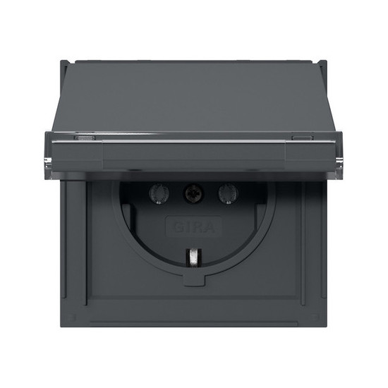 Gira 441067 SCHUKO-Steckdose KD + Beschriftungsfeld Gira TX_44 Anthrazit