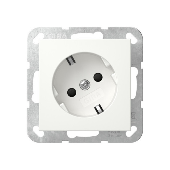 Gira 441827 SCHUKO-Steckdose 30° + SP System 55 Reinweiß m