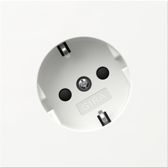 Gira 441870 SCHUKO-Steckdose 30° + SP Flächenschalter Reinweiß