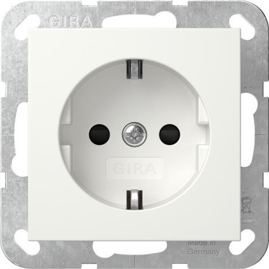 GIRA 445327 System 55 Modul Steckdose mit erhöhten Berührungsschutz reinweiss seidenmatt
