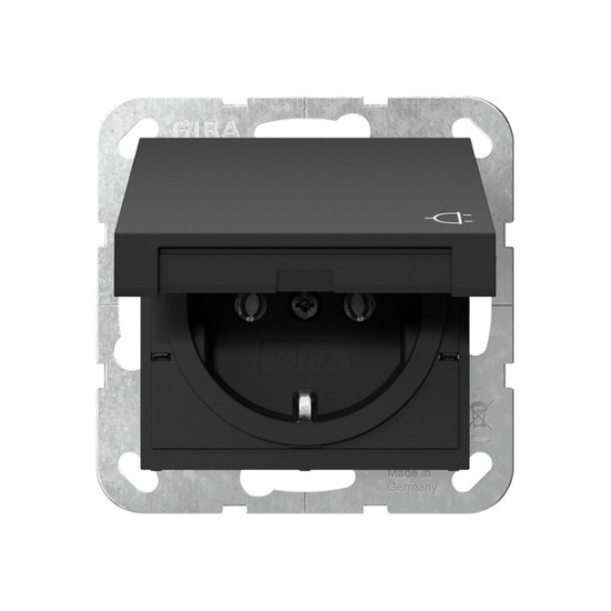 Gira 4454005 SCHUKO-Steckdose KD System 55 Schwarz m