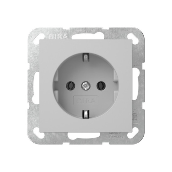 Gira 4466015 SCHUKO-Steckdose ohne Befestigungskrallen System 55 Grau m