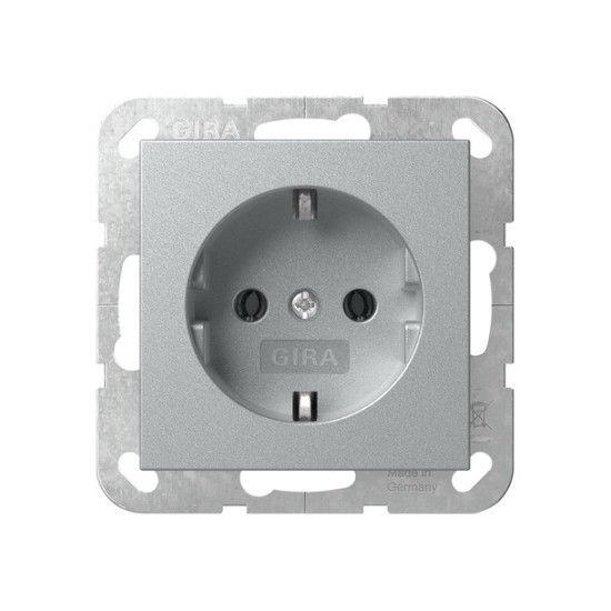 Gira 446626 SCHUKO-Steckdose ohne Befestigungskrallen System 55 F Alu