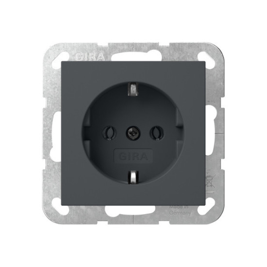 Gira 446628 SCHUKO-Steckdose ohne Befestigungskrallen System 55 Anthrazit