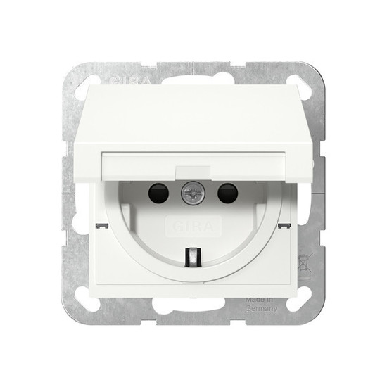 Gira 475427 SCHUKO-Steckdose KD + SP Schraubklemmen System 55 Reinweiß m