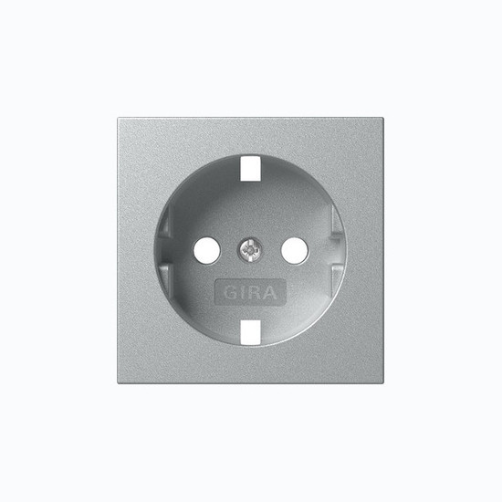 Gira 492026 Abdeckung SCHUKO-Steckdose System 55 F Alu